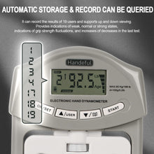 Load image into Gallery viewer, Handeful Digital Hand Dynamometer Grip Strength Measurement Meter Auto Capturing Electronic Hand Grip Power 198Lbs / 90Kgs